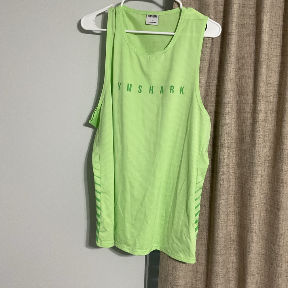Gymshark Green Muscle Tee Athletic Tank Top